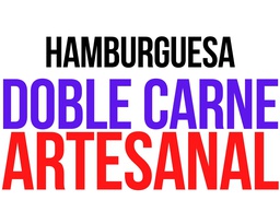 [16] Hamburguesa doble Carne Artesanal